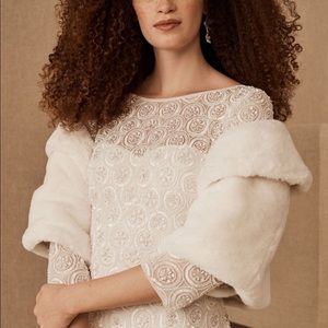 BHLDN Maxine Faux Fur Wrap